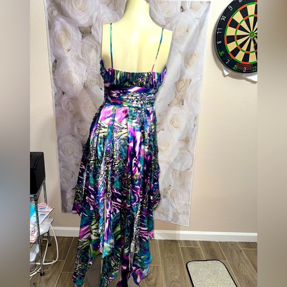 Steppin out Vintage high low party dress size7/8 Multi color - Picture 7 of 13